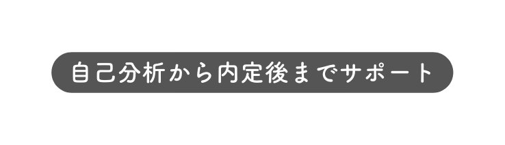 自己分析から内定後までサポート